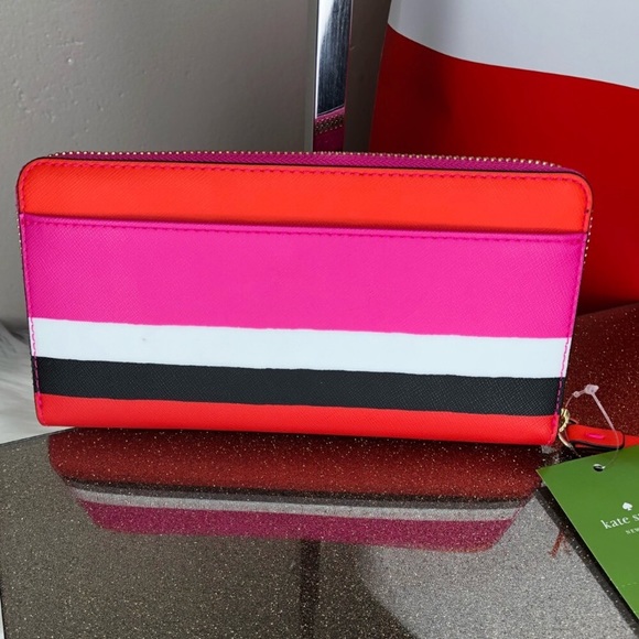 🖤KATE SPADE Laurel Way Bonita Stripe Neda WALLET - Picture 2 of 5